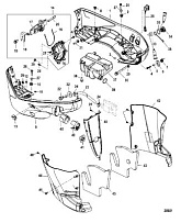 Задний обтекатель 4-Х ТАКТНОГО ПЛМ MERCURY 135 Серийный номер от 1B2270001 до 1B381711