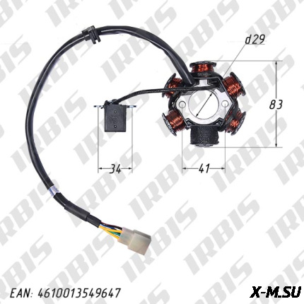 Статор генератора 153FMI,154FMI (6 кат.); TTR125