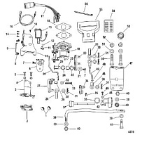 Комплект переделки в дистанционное управление, 895284A01 4-Х ТАКТНОГО ПЛМ MERCURY 9.9 Серийный номер от 0R042475 и выше